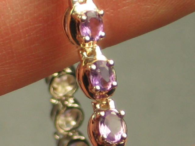 Sapphire Diamond Necklace +Opal Ruby Amethyst Bracelets 2
