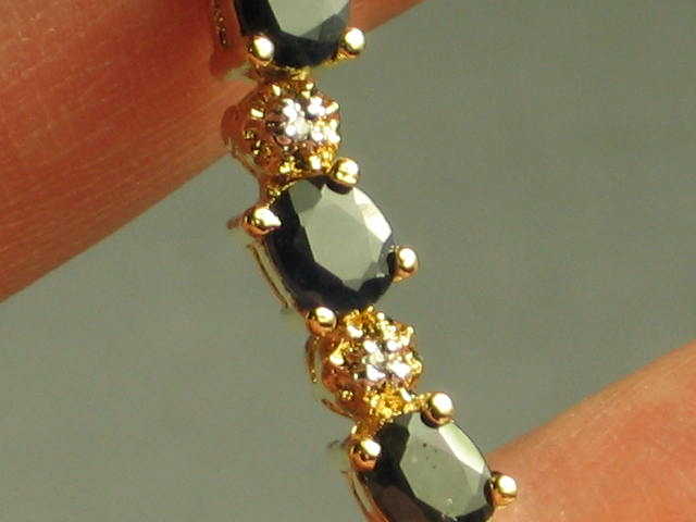 Sapphire Diamond Necklace +Opal Ruby Amethyst Bracelets 10