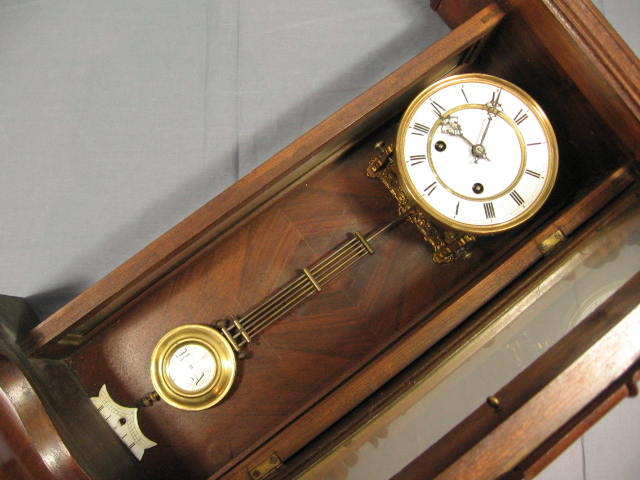 Vintage Antique German Wall Clock W/ Pendulum Maier NR 10