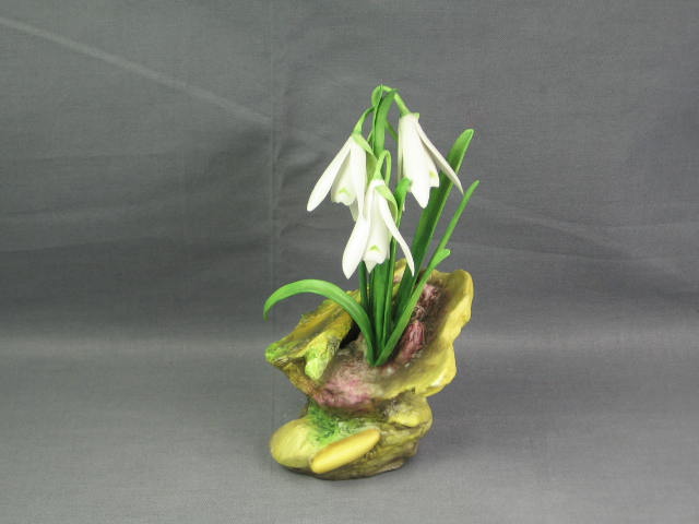 3 Vintage Connoisseur of Malvern Boehm Flower Figurines 1