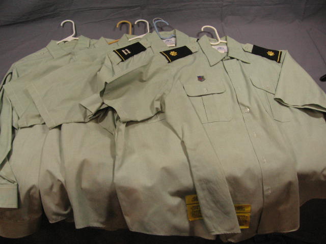 US Army Class A Uniform +Dress Blues + Shirts Caps Pins 4