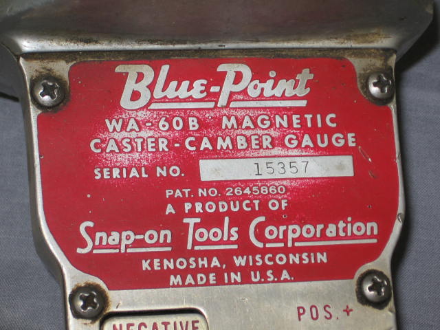 Snap-On Blue-Point WA-60B Magnetic Caster-Camber Guage 3