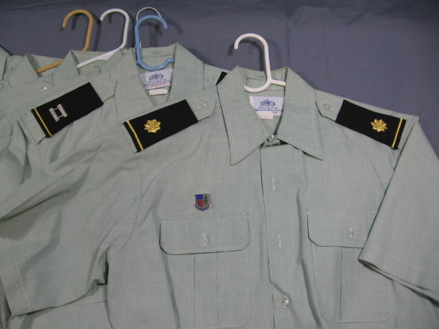 US Army Class A Uniform +Dress Blues + Shirts Caps Pins 5