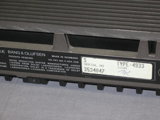 Bang & Olufsen B&O Beocord 5500 Tape Player Recorder NR 6
