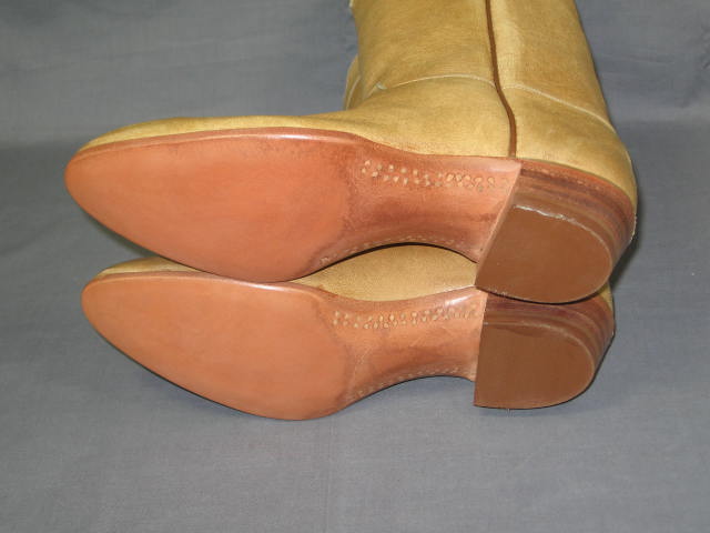 Ladies Ammons Camel Elk Leather Cowboy Boots 8 1/2 D NR 7