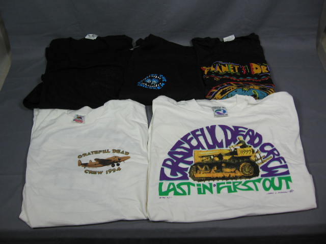 5 Vintage Grateful Dead Concert T-Shirt Collection Lot