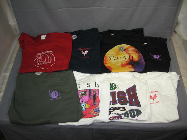 8 Phish Trey Anastasio Concert T-Shirt Lot 1992-2003 NR