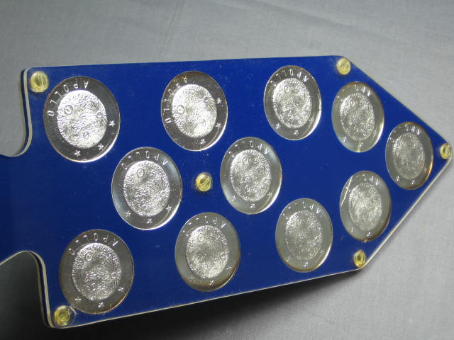 13 Silver Coin Medal Lot Apollo 7-17 Skylab Challenger+ 2