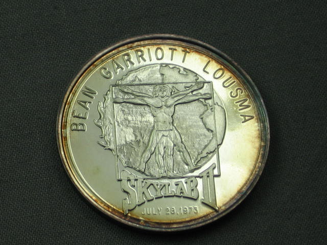 13 Silver Coin Medal Lot Apollo 7-17 Skylab Challenger+ 6