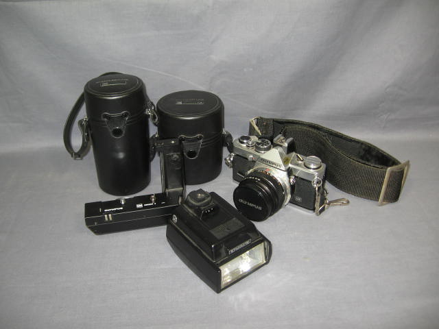 Olympus OM 2N OM2N MD Camera 50mm 35-70mm 75-150mm Lens