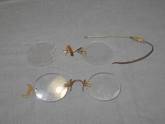 11 Antique Eyeglass Sunglass Spectacle Lot Gold Filled+ 1