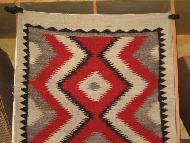 Navajo Native American Serrated Diamond Rug Carpet NR! 1