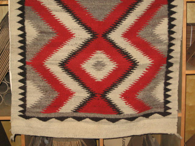 Navajo Native American Serrated Diamond Rug Carpet NR! 2
