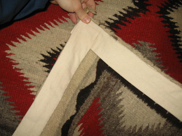 Navajo Native American Serrated Diamond Rug Carpet NR! 4