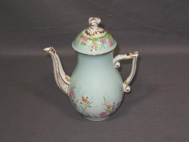 Antique Herend Porcelain Floral Tea Coffee Pot Hungary