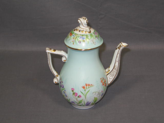 Antique Herend Porcelain Floral Tea Coffee Pot Hungary 1