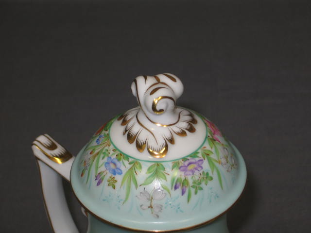 Antique Herend Porcelain Floral Tea Coffee Pot Hungary 2