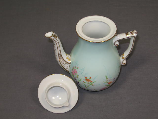 Antique Herend Porcelain Floral Tea Coffee Pot Hungary 3