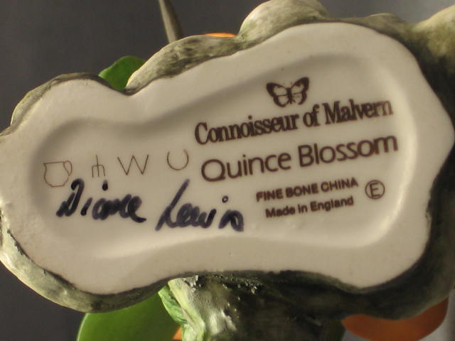 Rare Signed Connoisseur Of Malvern Quince Blossom Boehm 4