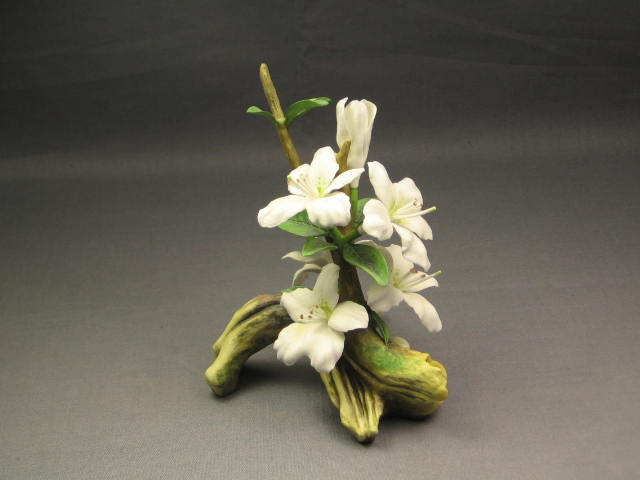 Signed Connoisseur Of Malvern White Azalea Flower Boehm