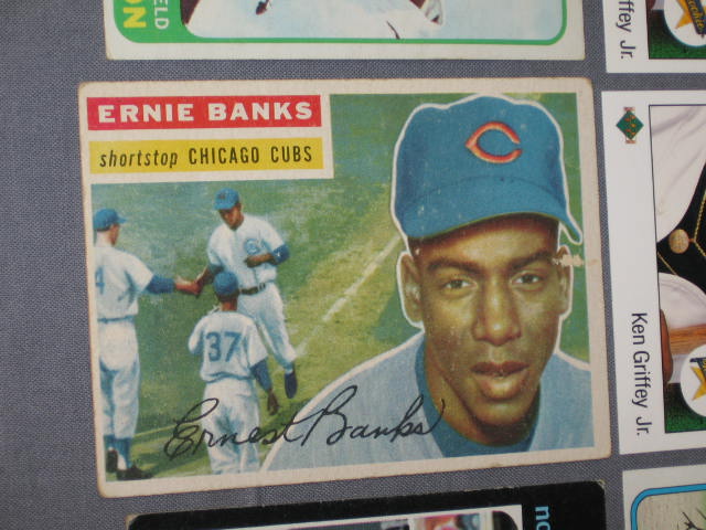 Hank Aaron Ernie Banks Nolan Ryan Ken Griffey Jr Cards+ 3