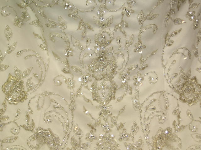 NEW White Mori Lee Wedding Dress W/ Train Sz 8 $1100 NR 2