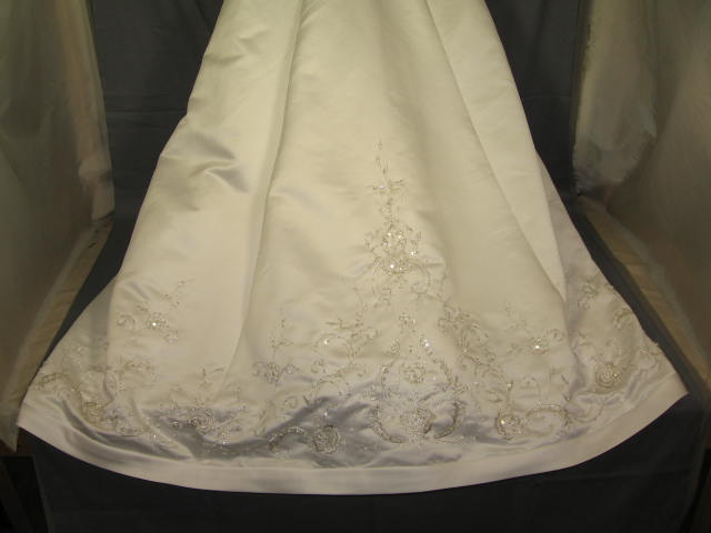 NEW White Mori Lee Wedding Dress W/ Train Sz 8 $1100 NR 3