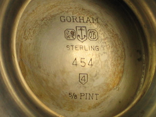 Antique Gorham Sterling Silver Creamer Sugar Bowl 17 oz 5