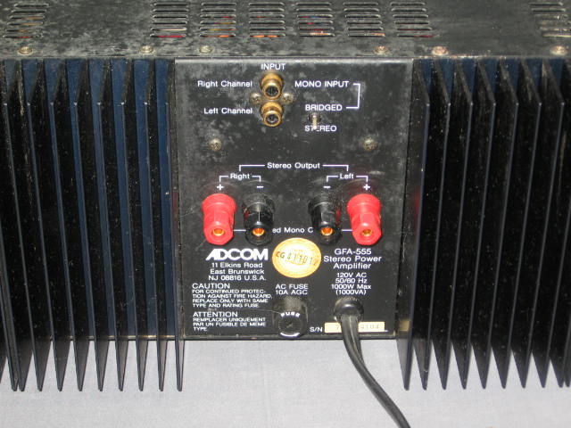 Rare Adcom GFA-555 GFA555 Stereo Power Amplifier Amp NR 4