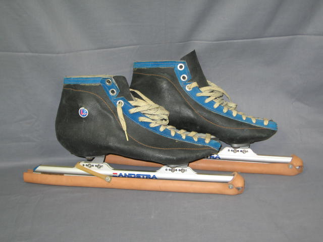 Vintage Zandstra Speed Skates + Blade Covers Ice Hockey