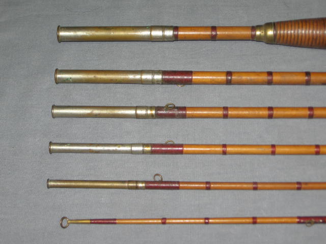 Rare Vintage Antique 6-Piece Cane Fly Fishing Rod 7