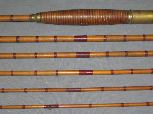 Rare Vintage Antique 6-Piece Cane Fly Fishing Rod 7