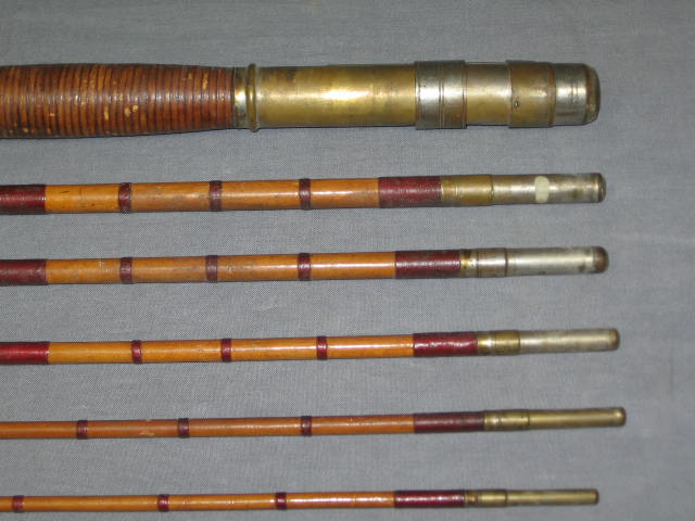 Rare Vintage Antique 6-Piece Cane Fly Fishing Rod 7