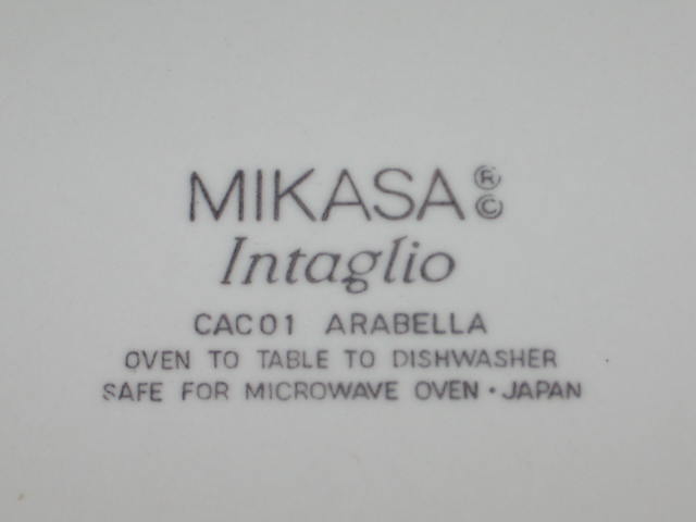 3 Mikasa Intaglio Arabella 5pc China Set Cup Saucer Dinner Salad Plate Soup Bowl 3