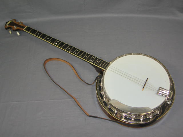 Vintage Normon Plectrum 4-String Banjo W/ Case 1
