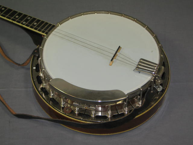 Vintage Normon Plectrum 4-String Banjo W/ Case 2