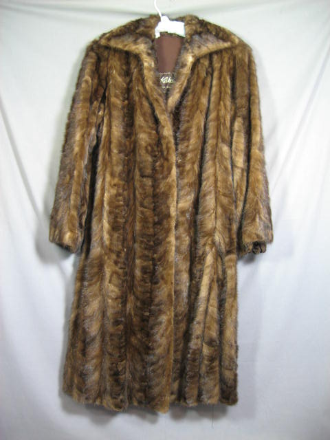 Vintage Ladies 3/4 Length Mink Paw Fur Coat Jacket NR
