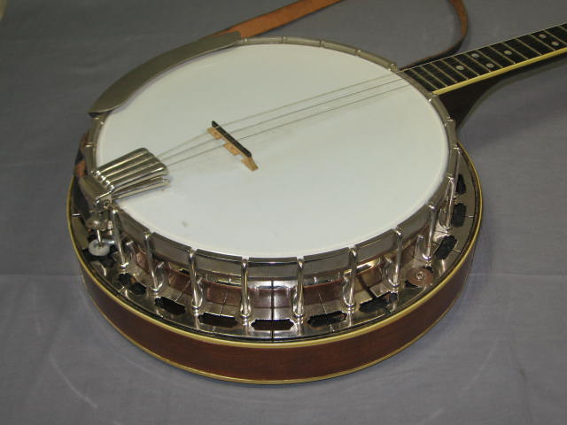 Vintage Normon Plectrum 4-String Banjo W/ Case 3