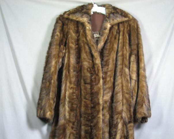Vintage Ladies 3/4 Length Mink Paw Fur Coat Jacket NR 2
