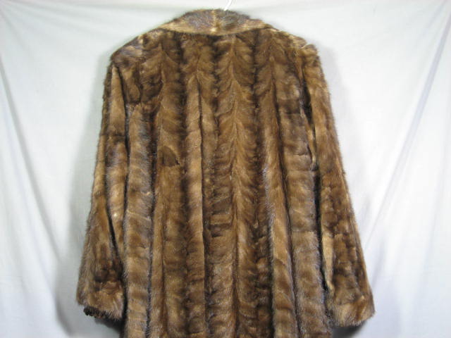 Vintage Ladies 3/4 Length Mink Paw Fur Coat Jacket NR 4
