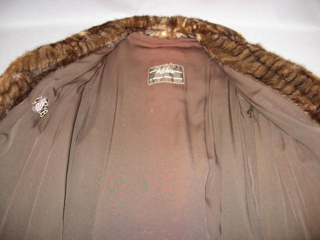 Vintage Ladies 3/4 Length Mink Paw Fur Coat Jacket NR 6
