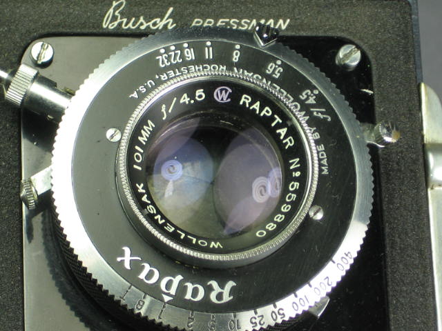 Busch Pressman Model C Press Camera W/ Case + Extras NR 6