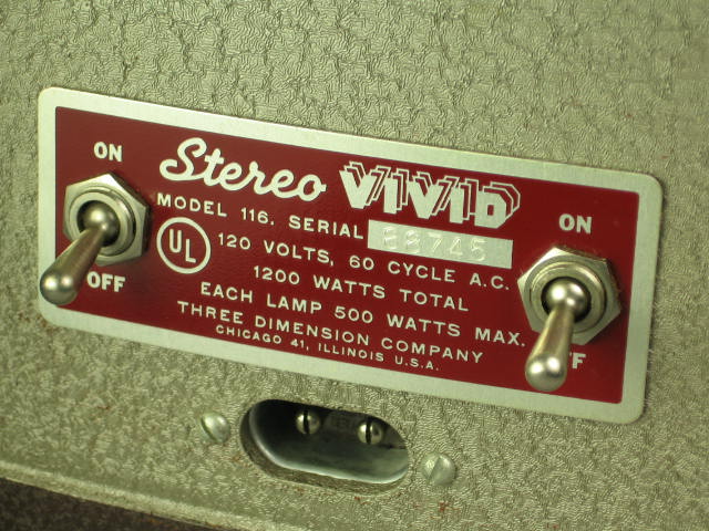 Rare Vintage TDC Stereo Vivid Model 116 Slide Projector 6