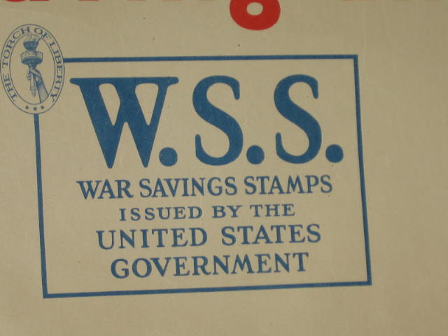 Vintage Original 1918 WWI Poster WSS War Savings Stamps 3