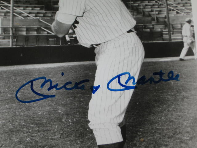 Rare Mickey Mantle Signed Autographed 8x10 Framed Photo 3