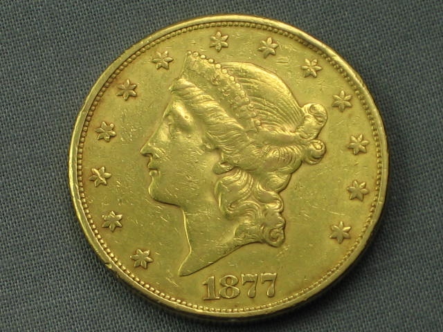 1877-S $20 Liberty Head Double Eagle Gold Coin Piece NR