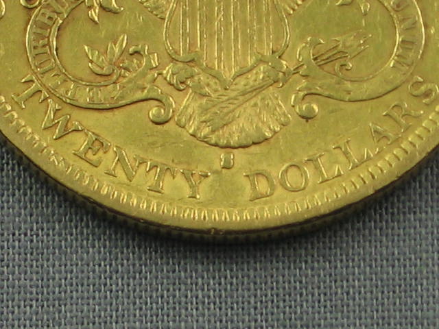 1877-S $20 Liberty Head Double Eagle Gold Coin Piece NR 2