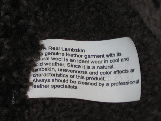 Mens XL Aston 3/4 Length Shearling Leather Coat Jacket 4