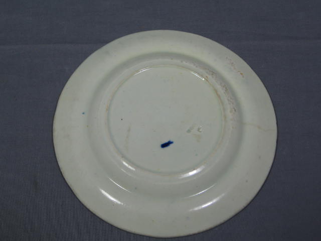 Historic Staffordshire Flow Blue Plate 5.75" Wood Co NR 2