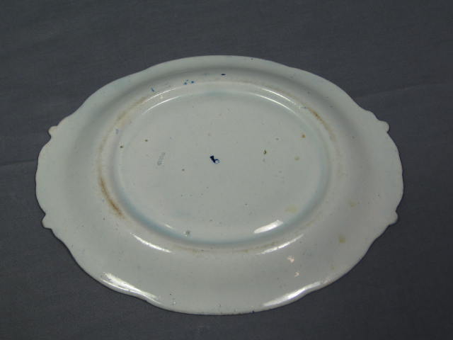 Historical Staffordshire Flow Blue Plate 8" Wood Co NR! 2